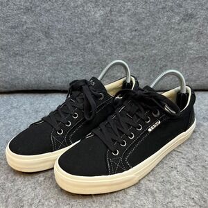 Taos Canvas Sneakers Black Lace Up Casual Comfortable Women's Shoes Size 9.5